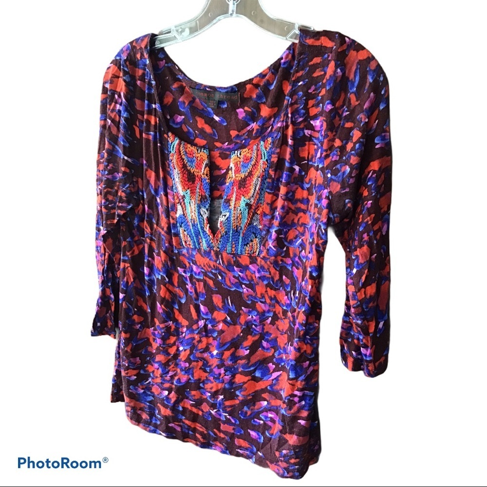 🌈3/25$Common Thread Multicolor Blouse